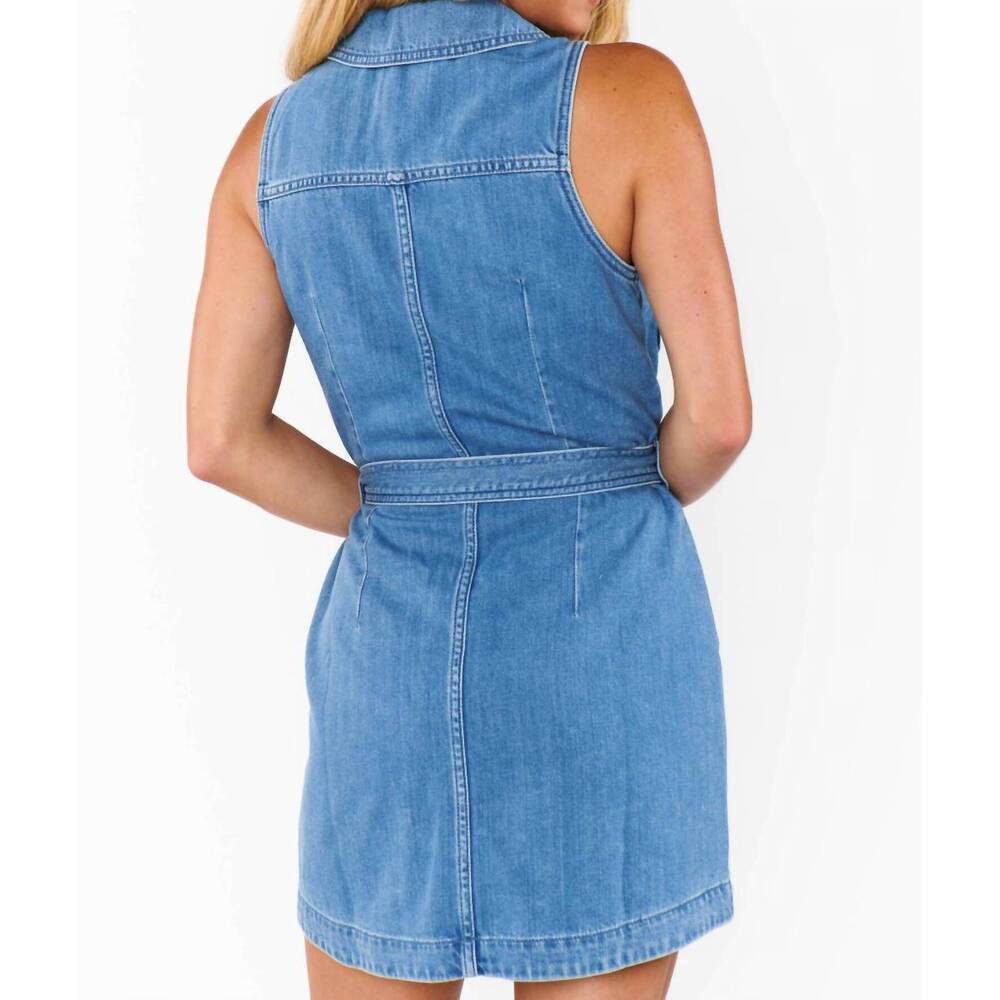 NEW SHOW ME YOUR MUMU fairfield vest dress in gusty blue - Picture 4 of 4